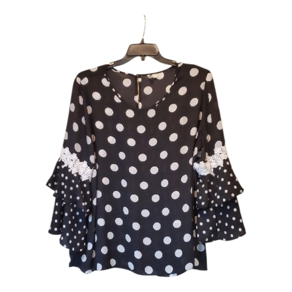 Cato Black and White Polka Dot Blouse Size 22/24W - Picture 1 of 3
